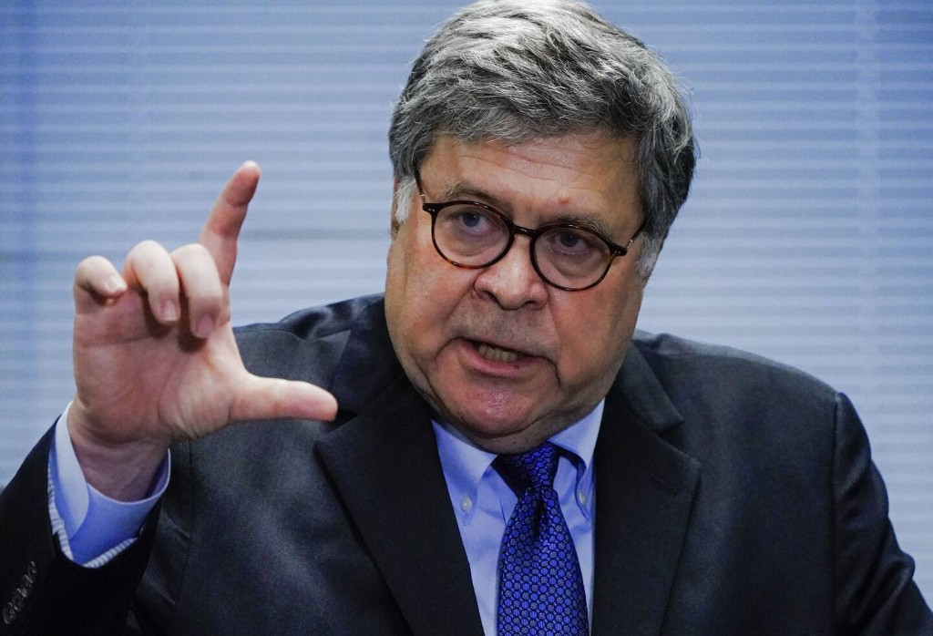 At police funeral, Barr urges end to ‘vilification’ of officers