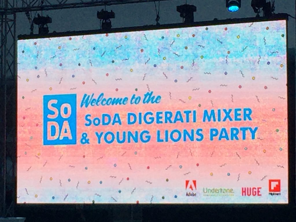 The main stage of SoDA Digerati Mixer & Young Lions Party 
