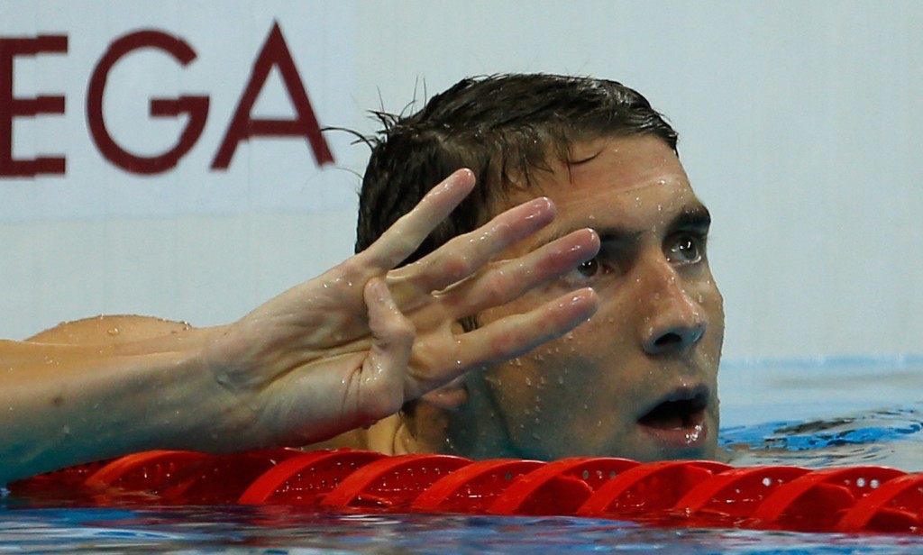 Michael Phelps after winning his fourth gold medal of the Rio Games. Gary Hershorn/Flipboard