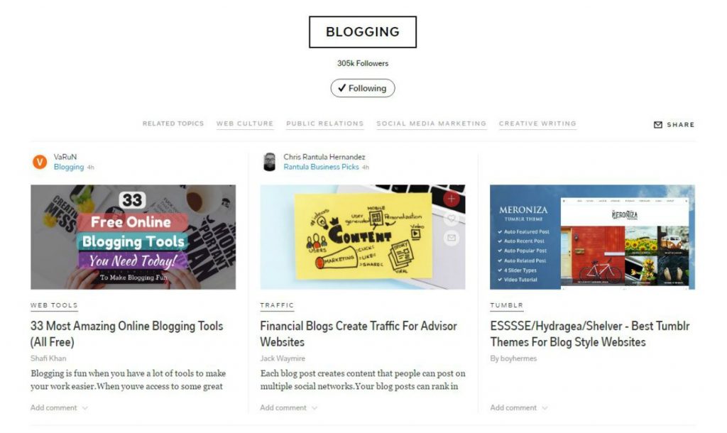 Blogging Topic on Flipboard