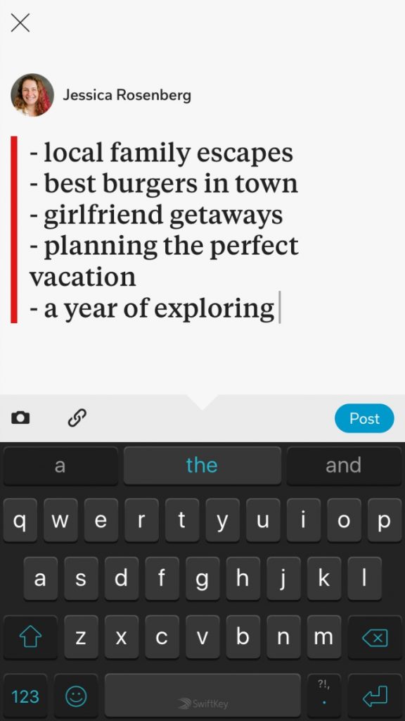 List of blog post ideas on Flipboard