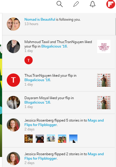 Notifications on Flipboard