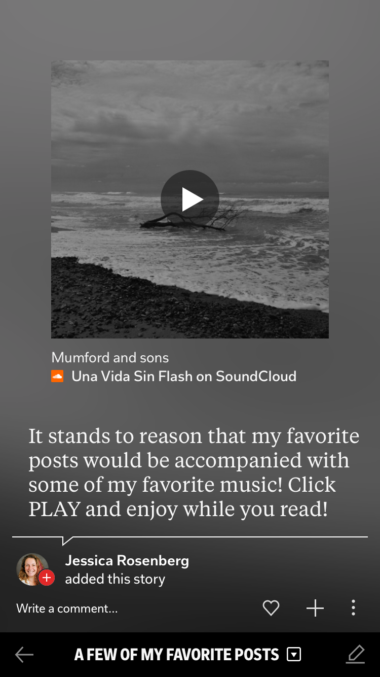 Soundcloud track added to Flipboard