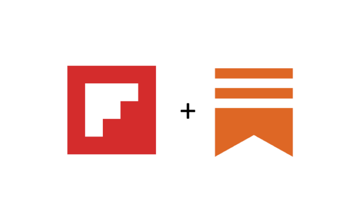 Flipboard logo + Sustack logo