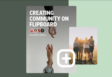 Cover of a Flipboard Group Magazine, titled "Creating Community on Flipboard"